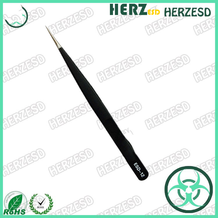 Quality stainless steel custom cheap ESD tweezers ESD-12