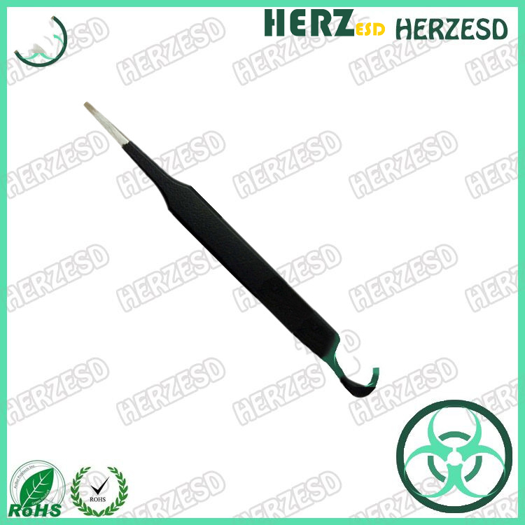 ESD-13 Professional Supplier Stainless Steel ESD Tweezers Flat Tweezers