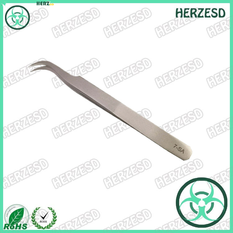 7-SA Antistatic Stainless Steel ESD Tweezers