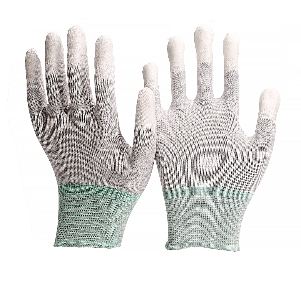 HZ-4503F ESD PU Tip Carbon Fiber Gloves
