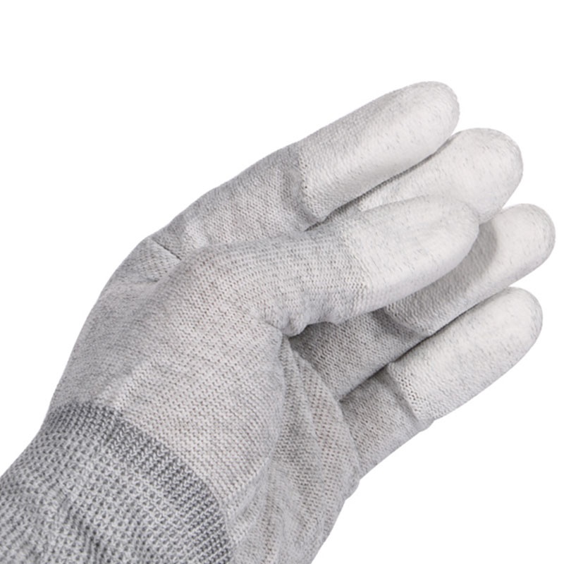 HZ-4503F ESD PU Tip Carbon Fiber Gloves