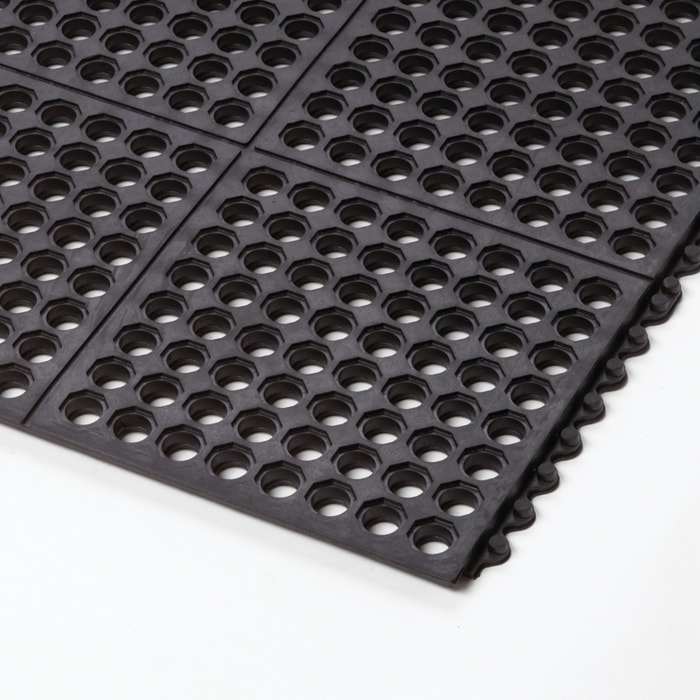Interlocking Mats with Holes ESD Rubber Antifatigue Drainage Mats Antistatic Anti Fatigue Mat