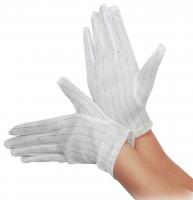 HZ-4501 100% Polyester ESD Striped Gloves Antistatic Workline Safety Gloves